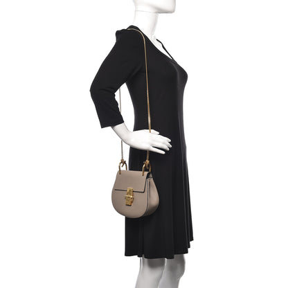 Chloe Grained Lambskin Mini Drew Shoulder Bag Motty Grey 2 of 10