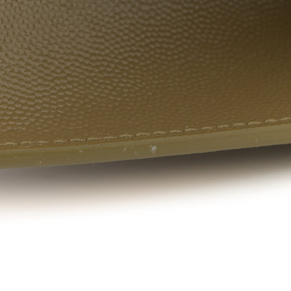 Saint Laurent Grain De Poudre Medium Monogram Kate Satchel Hazel Green 11 of 11