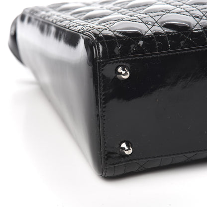 Christian Dior Patent Cannage Large Lady Dior Black 9 of 11