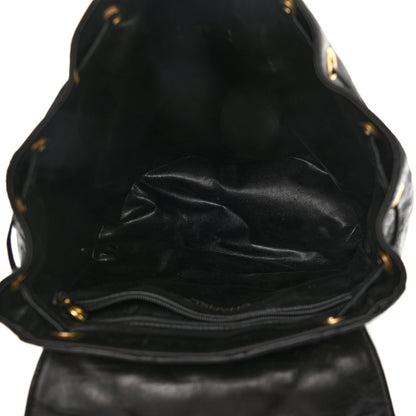 Chanel Lambskin Quilted Backpack Black 5 of 15
