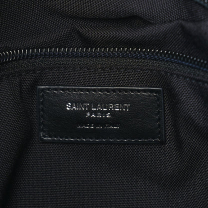 Saint Laurent Canvas Calfskin Rivington Race Convertible Backpack Black Navy 5 of 8