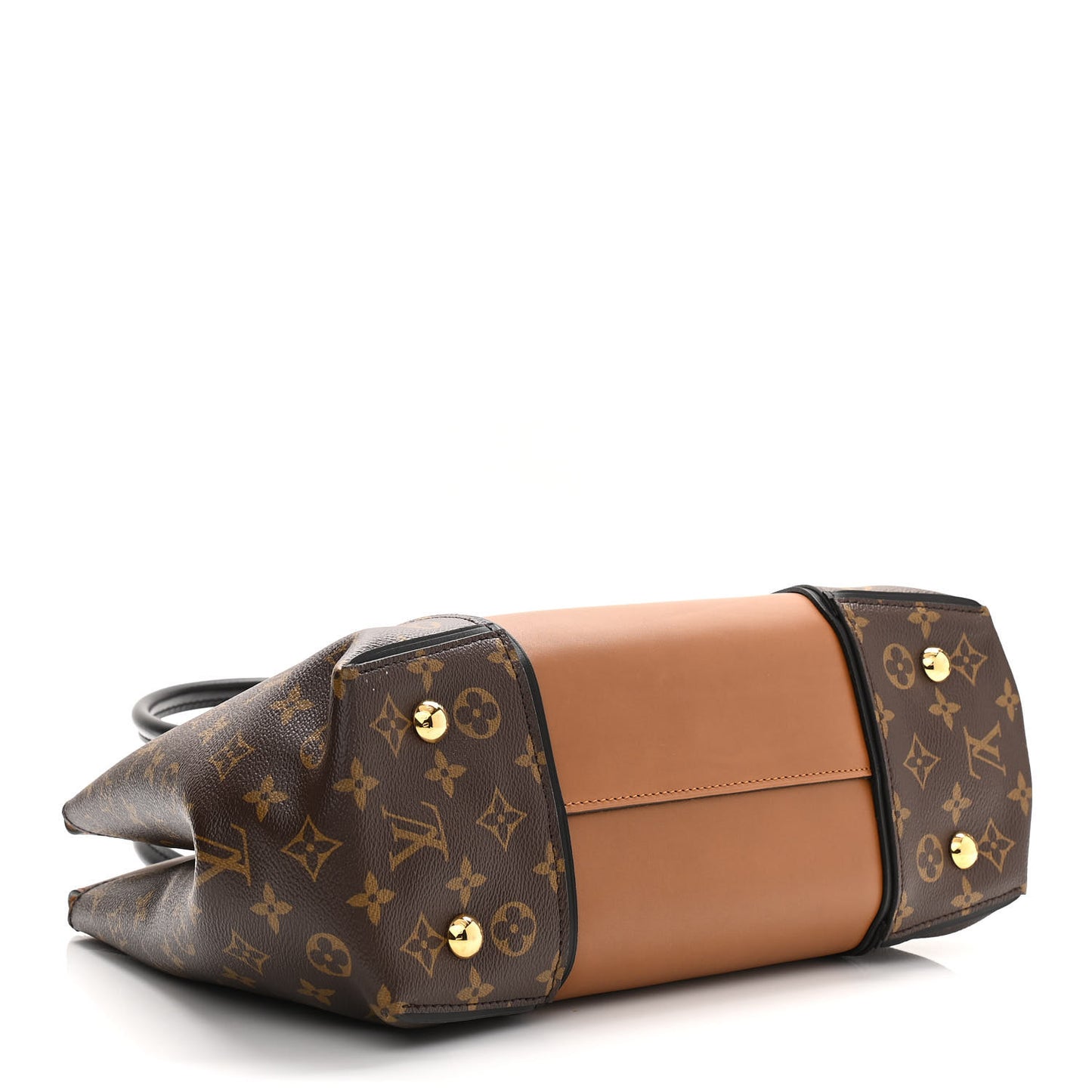 Monogram Cuir Orfevre Tote W PM Noisette