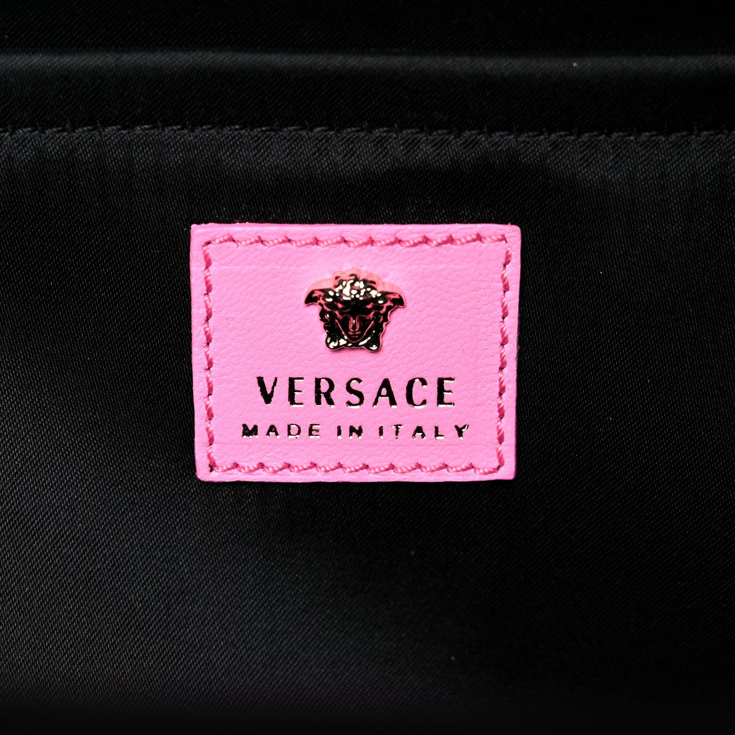 Calfskin Palazzo Medusa Backpack Pink