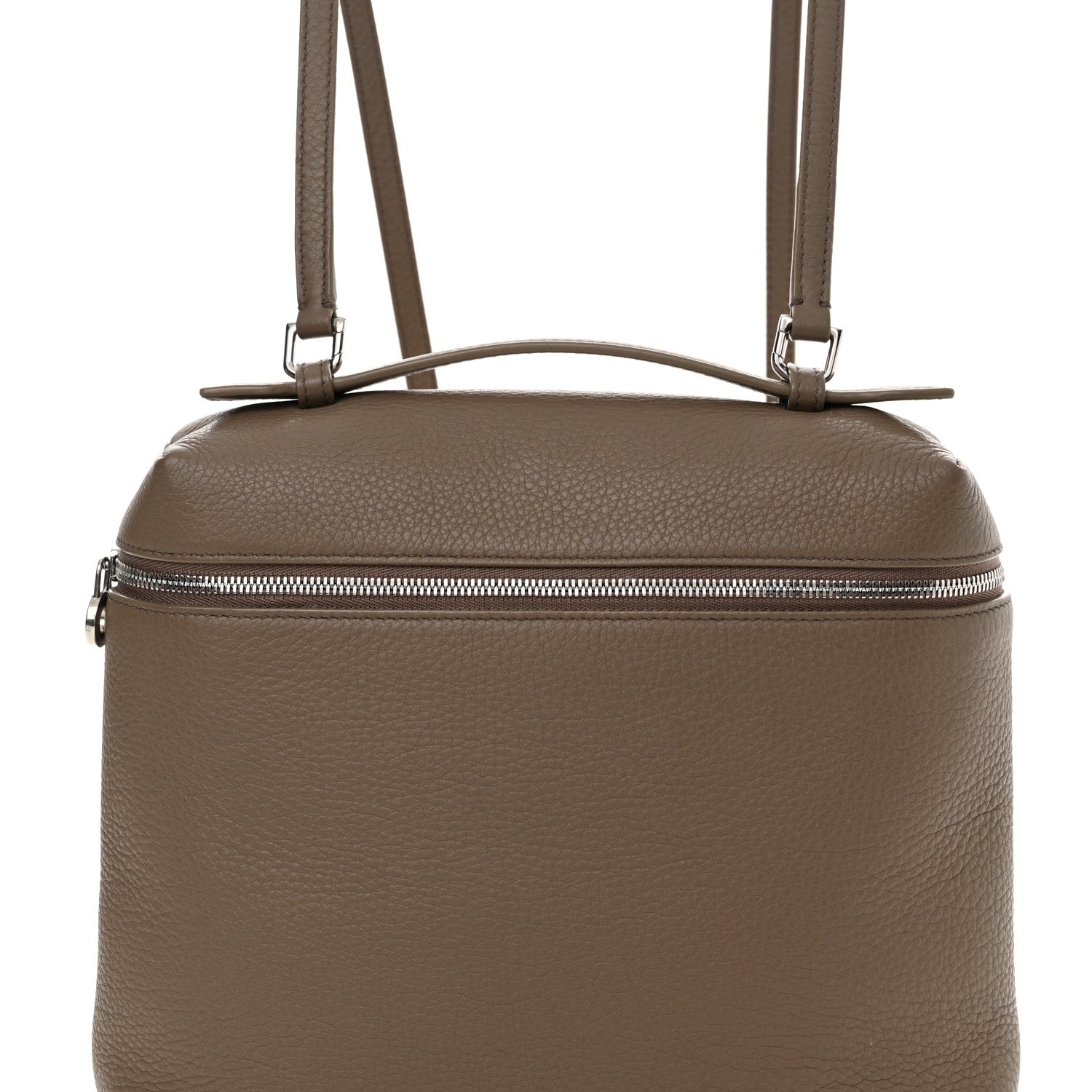 Loro Piana Grained Calfskin Extra Pocket L23.5 Backpack Warm Mastic 7 of 13