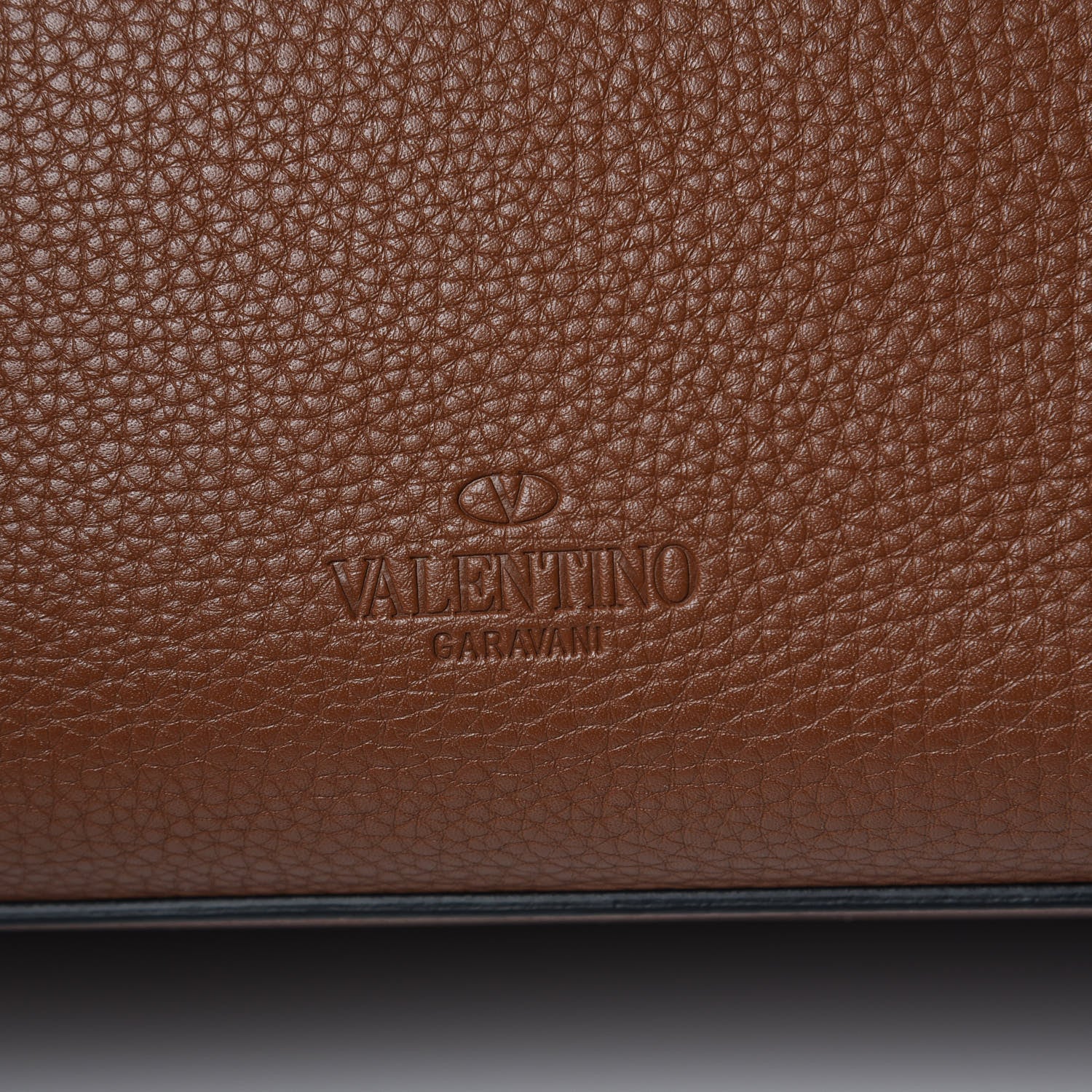 Valentino Garavani Grained Calfskin Rockstud Shoulder Tote Bright Cognac 8 of 8