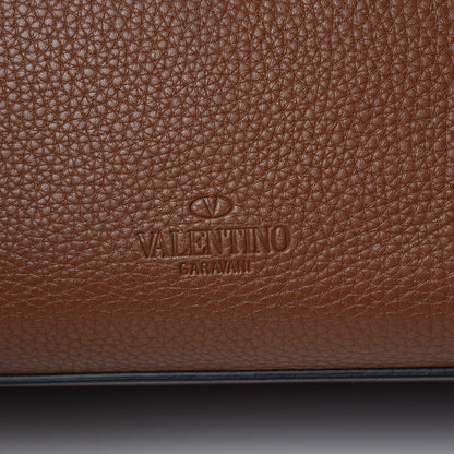 Valentino Garavani Grained Calfskin Rockstud Shoulder Tote Bright Cognac 8 of 8