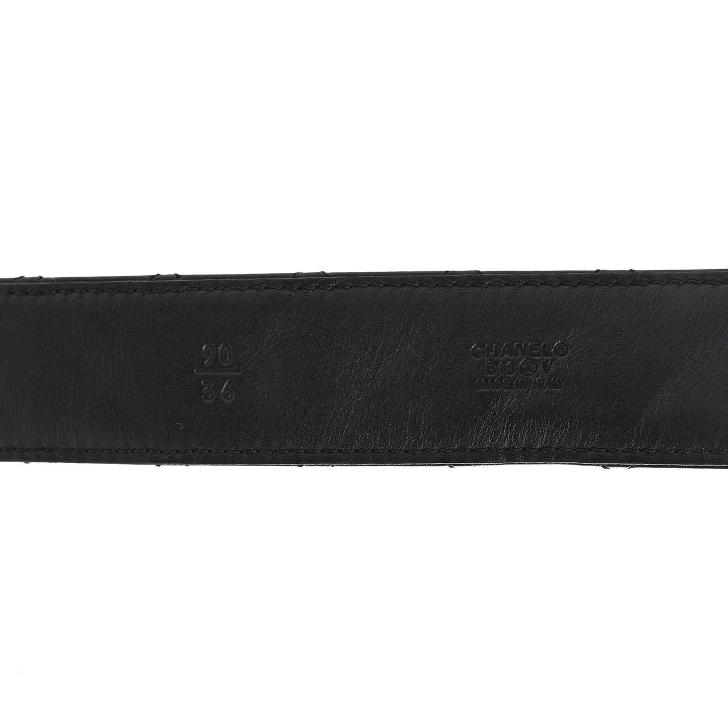 Lambskin Quilted CC Chain Belt 90 36 Black