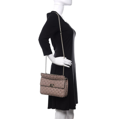 Valentino Garavani Lambskin Medium Rockstud Spike Shoulder Bag Poudre 2 of 9