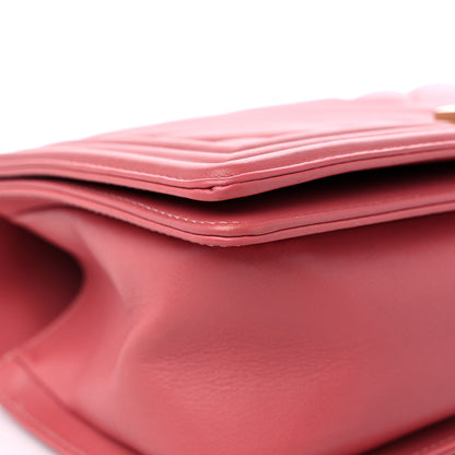 Chanel Calfskin Chevron Quilted Medium Boy Flap Pink 8 of 12