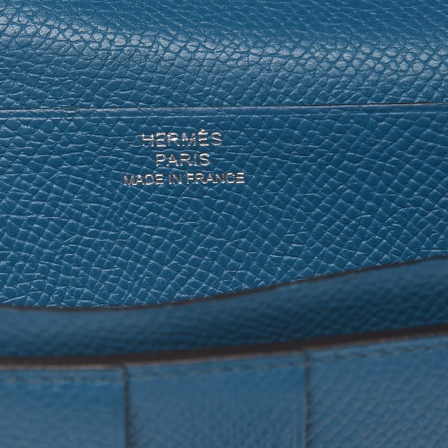 Hermes Epsom Bearn Gusset Wallet Bleu Izmir 6 of 12