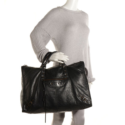 Balenciaga Chevre Classic Hardware Weekender Black 2 of 10