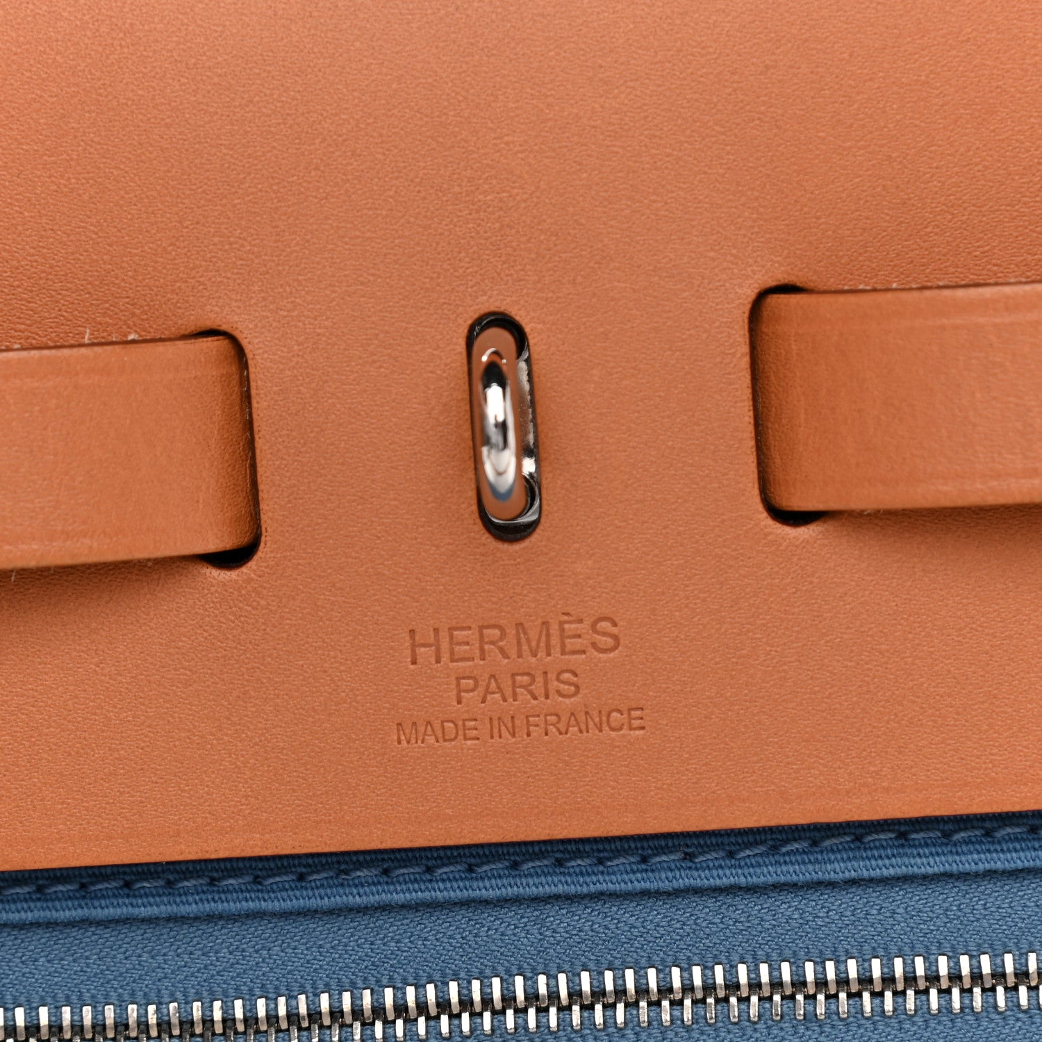 Hermes Vache Hunter Toile Herbag Zip 31 PM Azur Natural 7 of 10