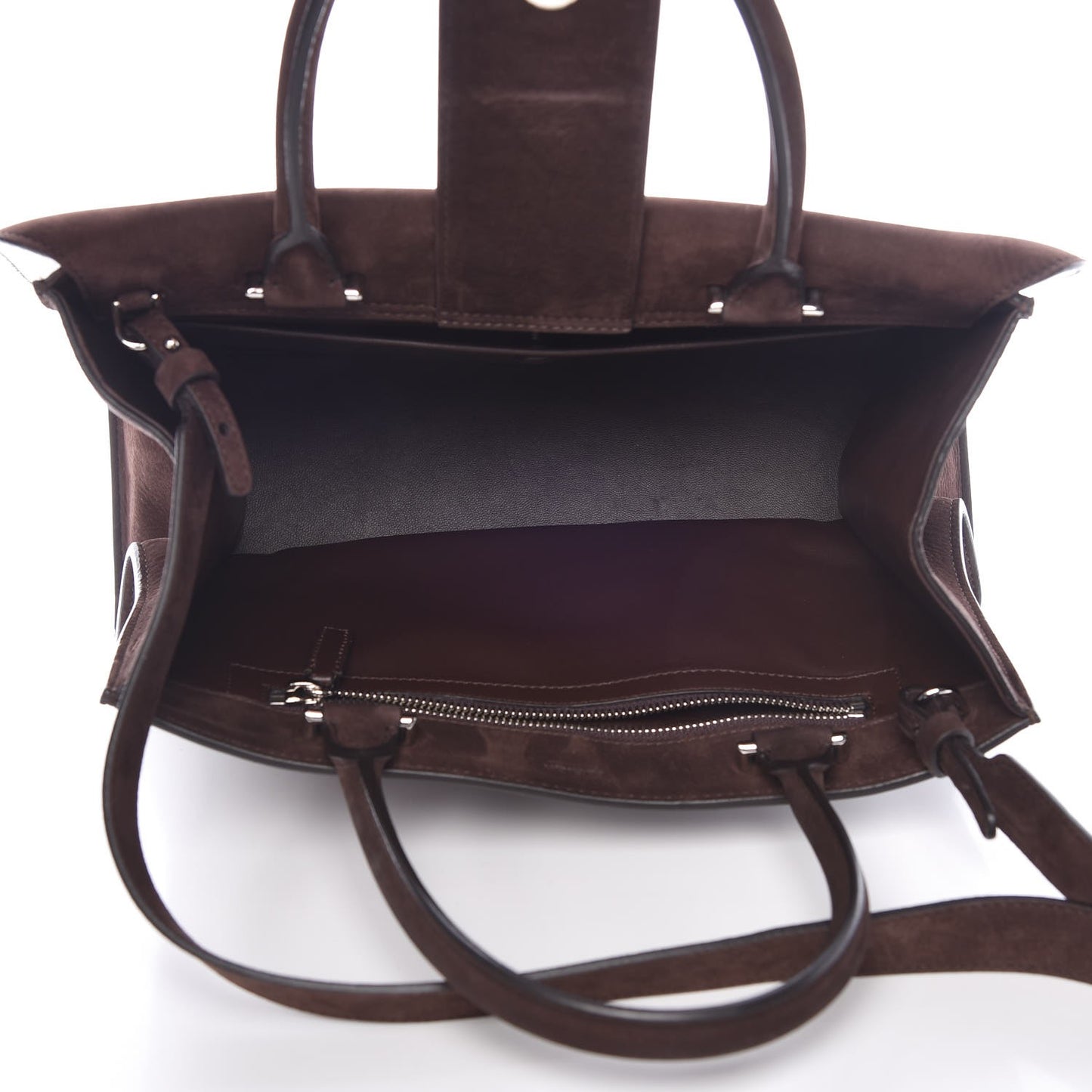 Suede Medium Obsedia Satchel Brown