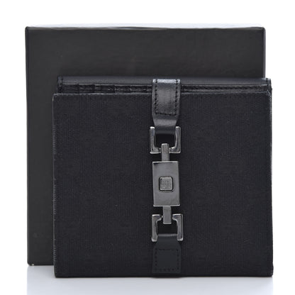 Gucci Monogram Piston Lock Compact Wallet Black 11 of 11