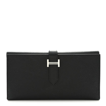 Hermes Epsom Bearn Gusset Wallet Black 1 of 7
