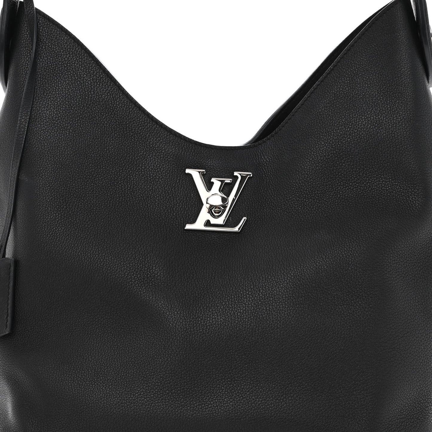 Calfskin Lockme Hobo Black