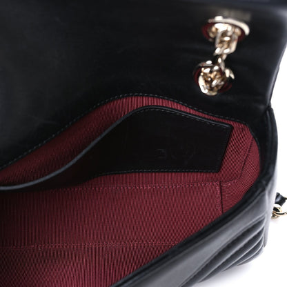 Gucci Lambskin Matelasse Small GG Marmont Shoulder Bag Black 4 of 8