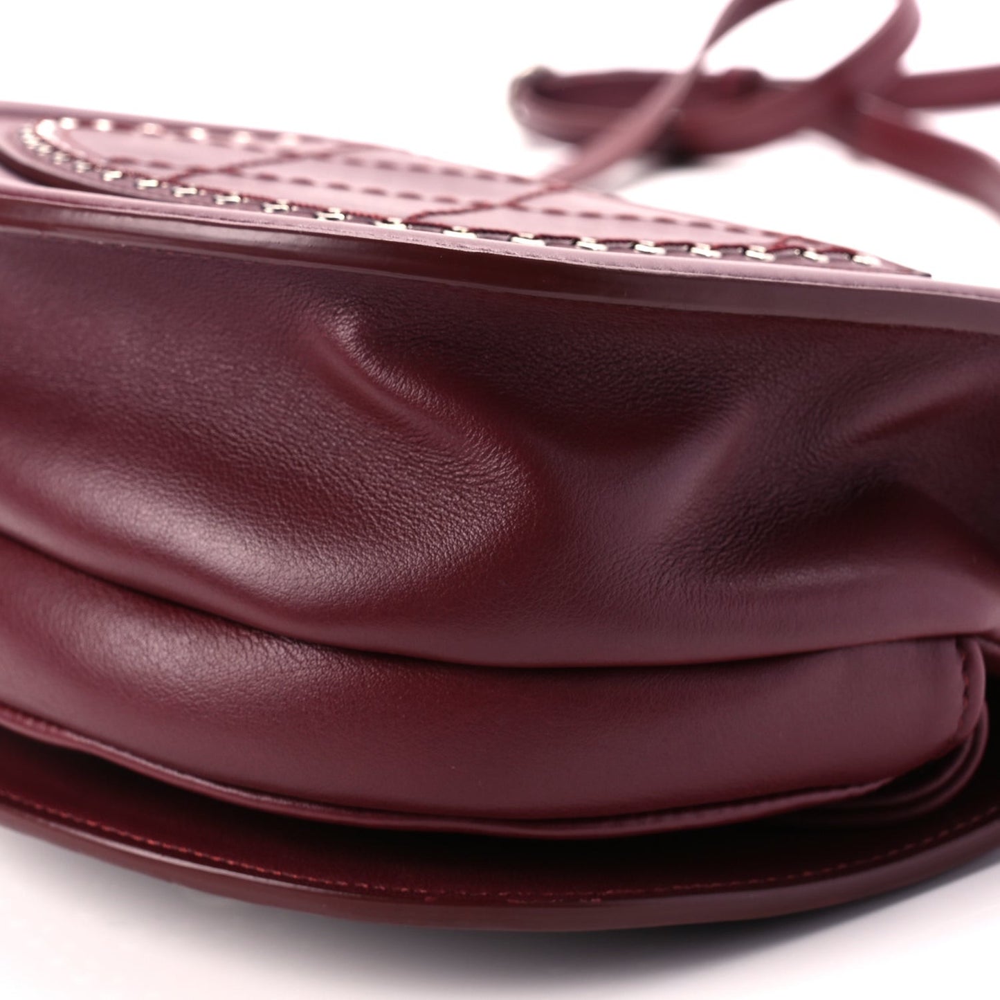 Calfskin Coco Eyelets Small Flap Bag  Red
