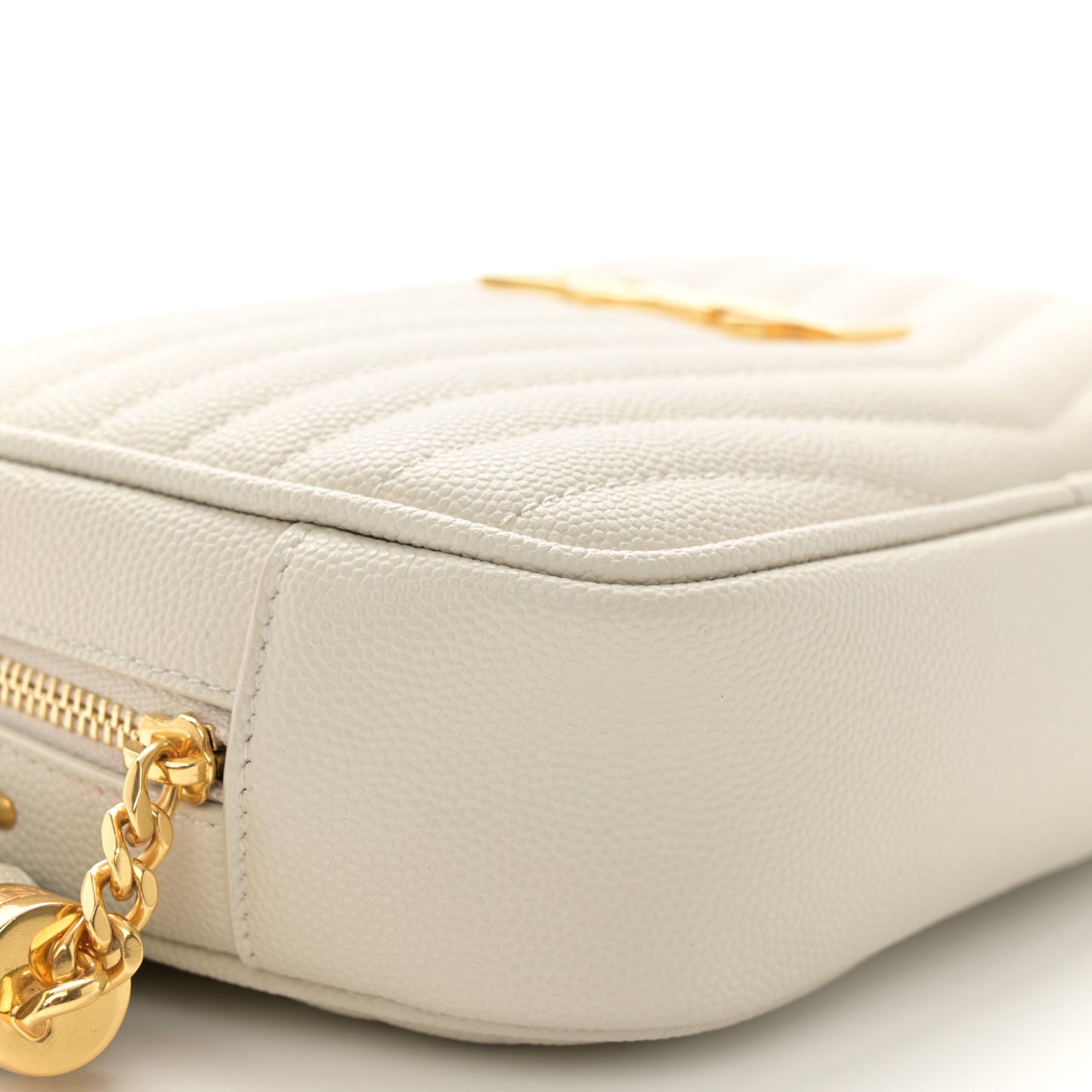 Grain De Poudre Matelasse Monogram Mini Lou Camera Bag Crema Soft