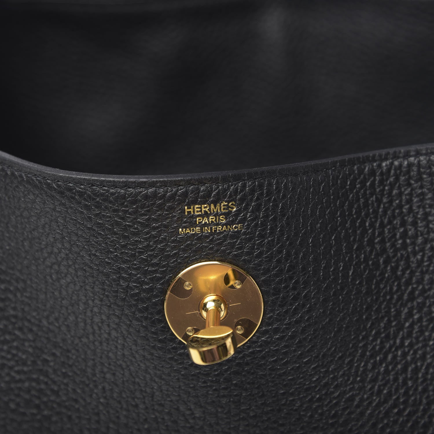 Hermes Taurillon Clemence Lindy 26 Black 6 of 11