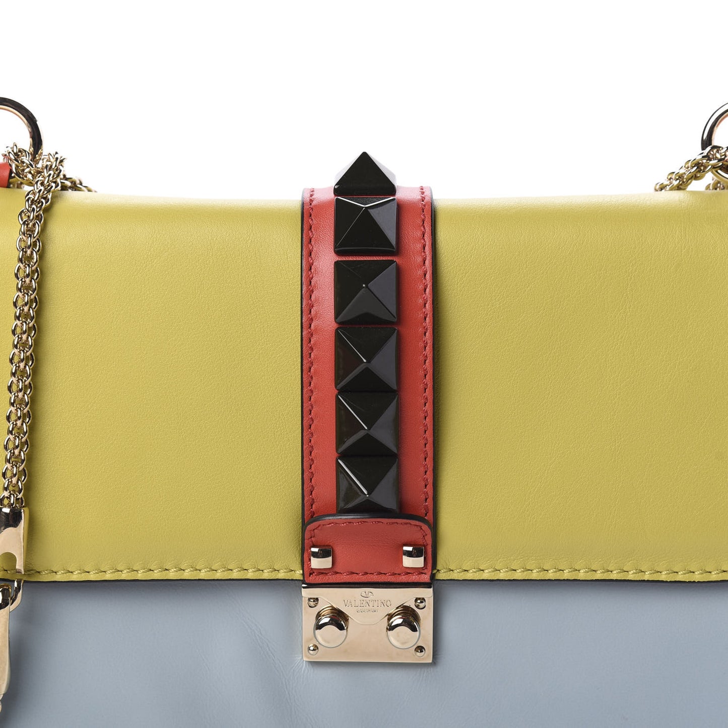 Vitello Medium Glam Lock Rockstud Flap Multicolor