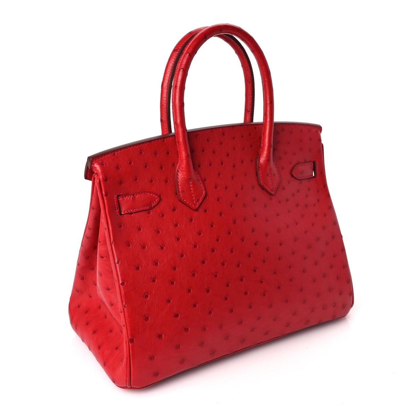 RESERVED -  Ostrich Birkin 30 Rouge Vif