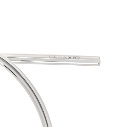 Hermes Sterling Silver MM Loop Earrings 5 of 6