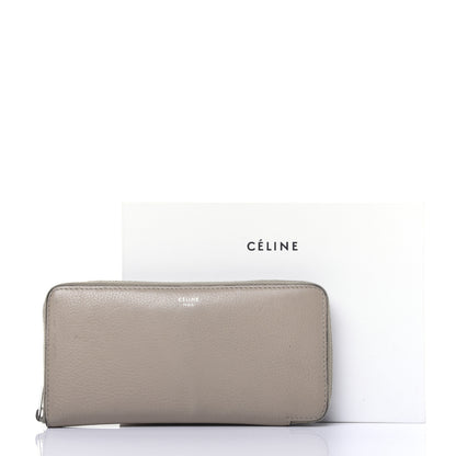 Celine Drummed Calfskin Zip Around Organizer Wallet Dune 20 of 20