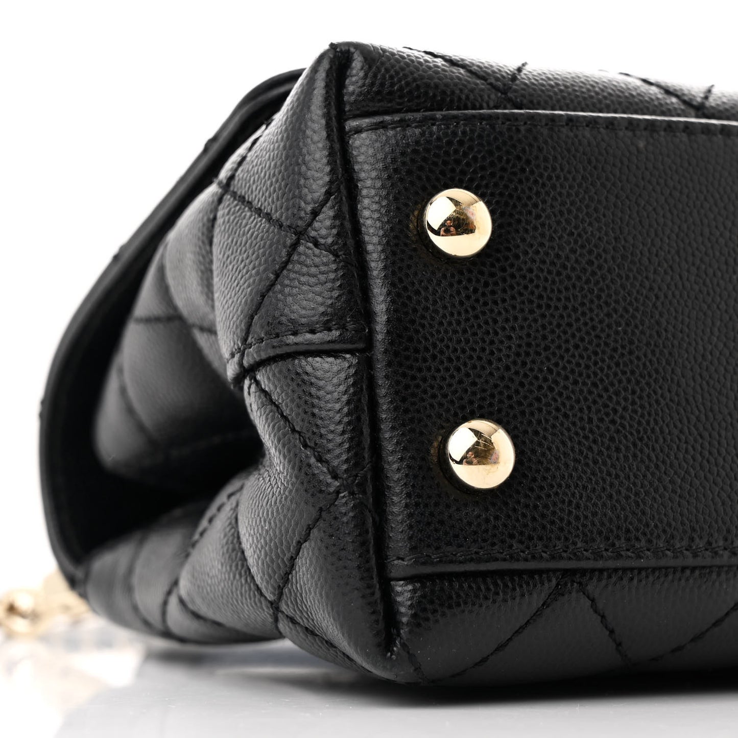 Caviar Quilted Extra Mini Coco Handle Flap Black