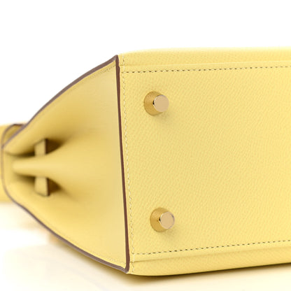 Hermes Epsom Kelly Sellier 25 Jaune Poussin 8 of 11