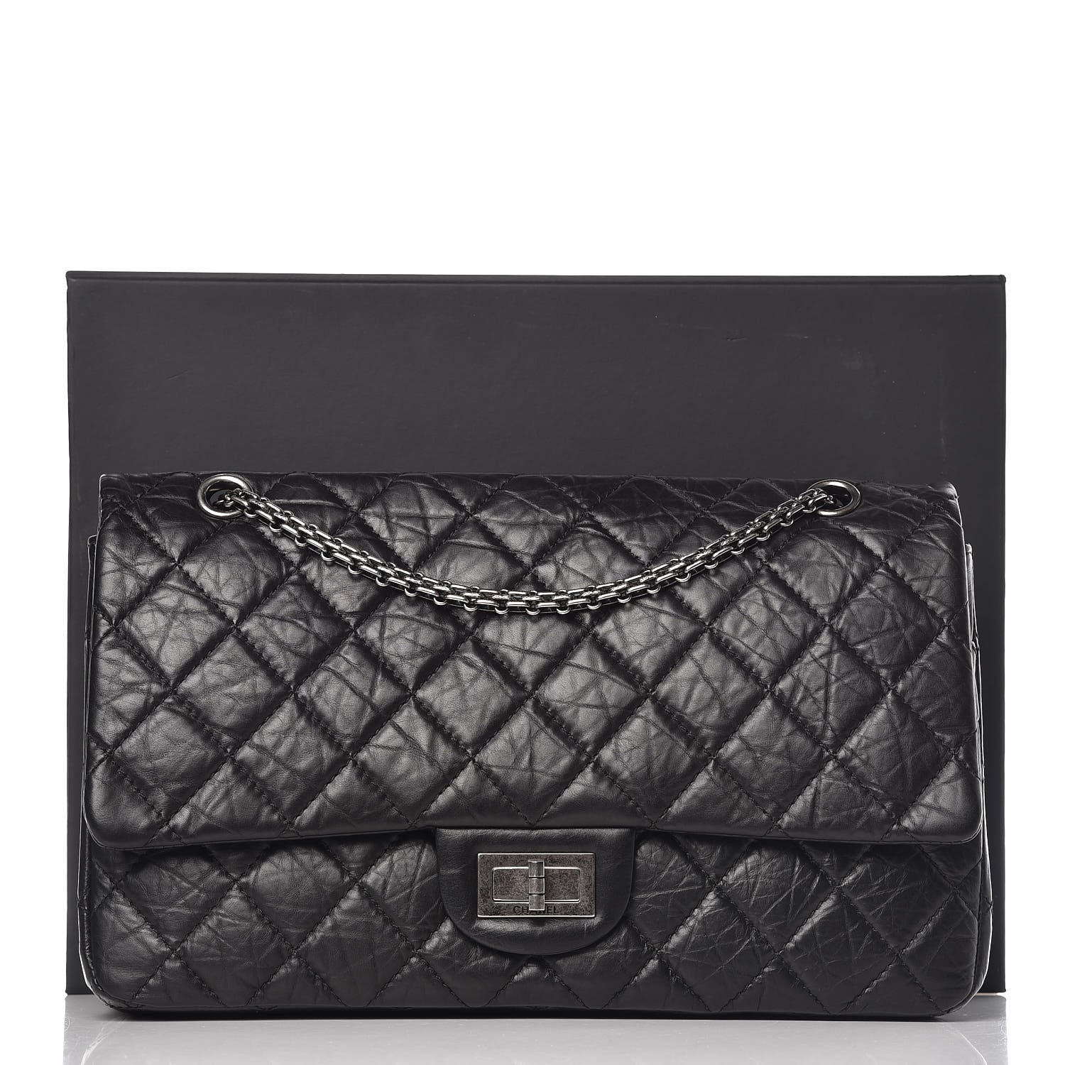 Chanel Aged Calfskin Quilted 2.55 Reissue 227 Flap Black 11 of 11