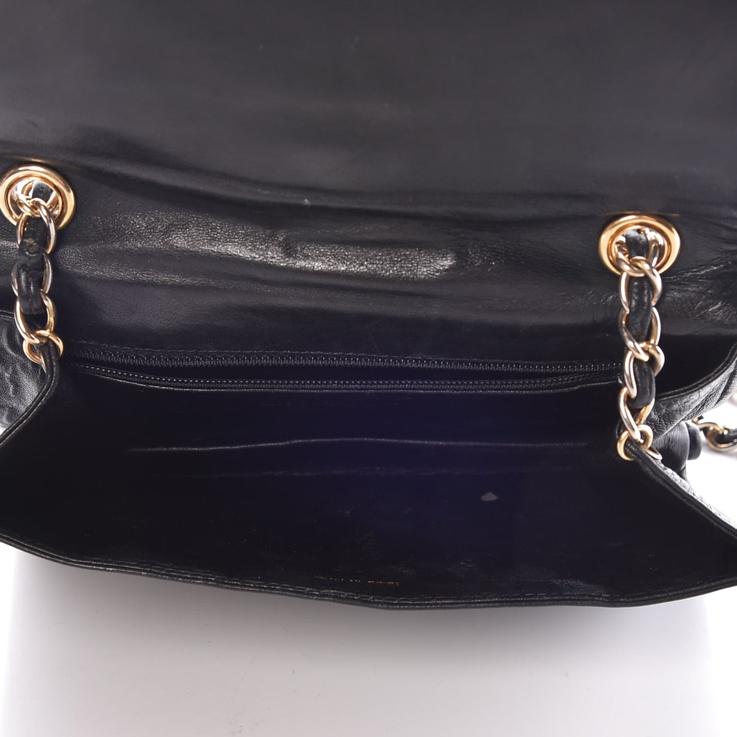 Lambskin Quilted CC Small Single Flap Black