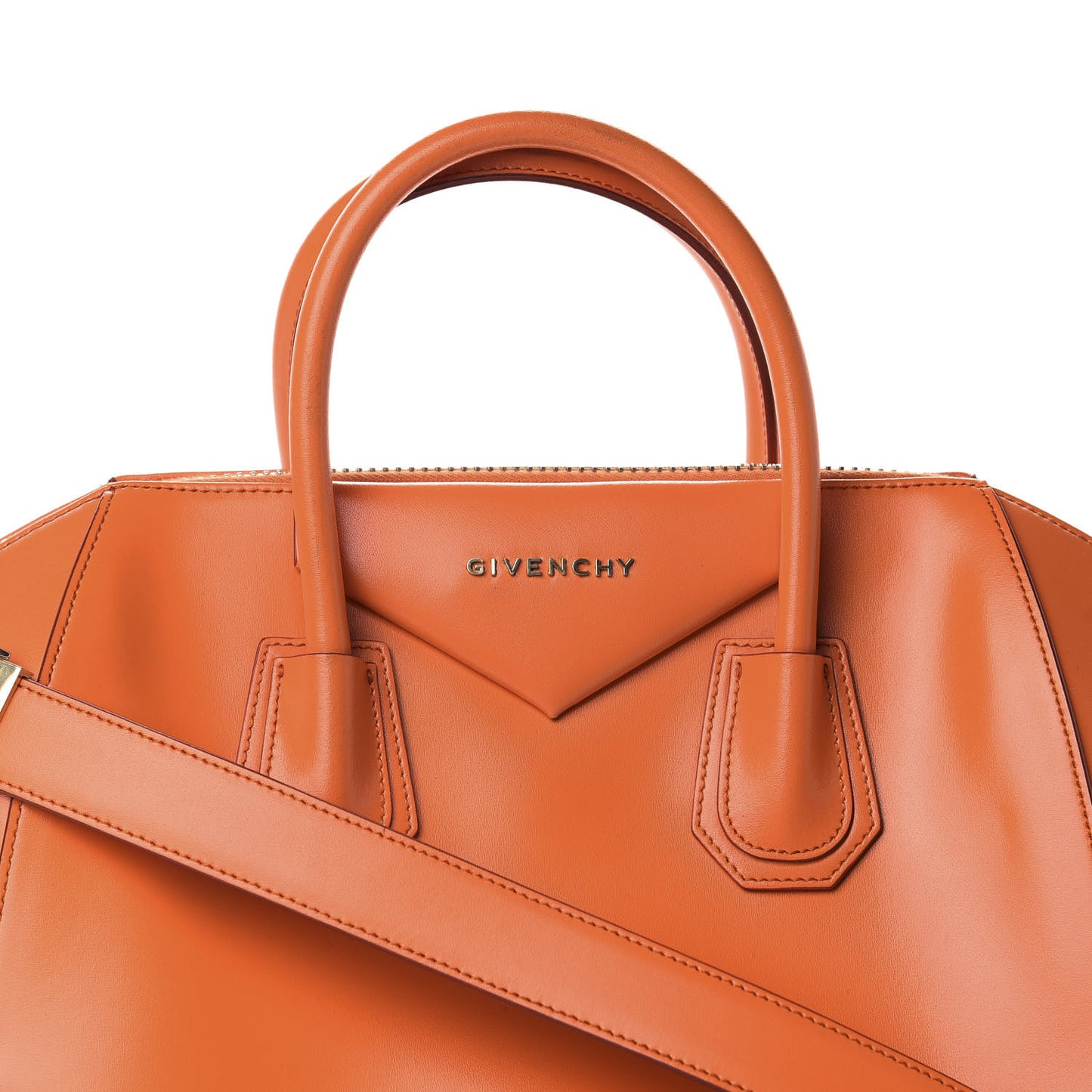 Shiny Lord Calfskin Medium Antigona Orange