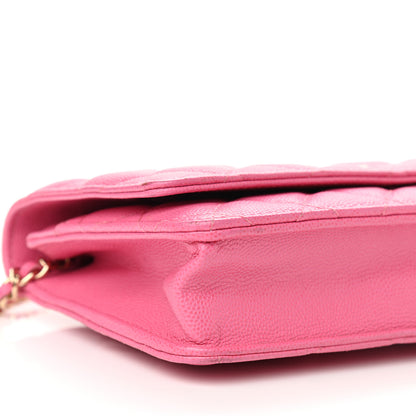 Chanel Caviar Quilted Wallet On Chain WOC Pink 10 of 13