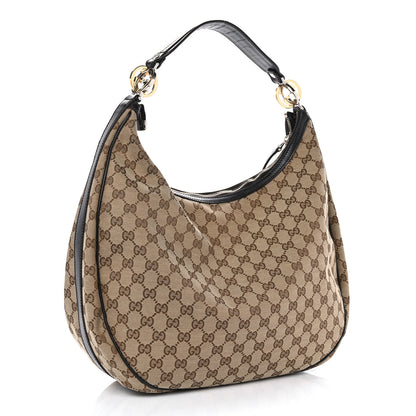Gucci Monogram Large GG Twins Hobo Dark Brown 3 of 10