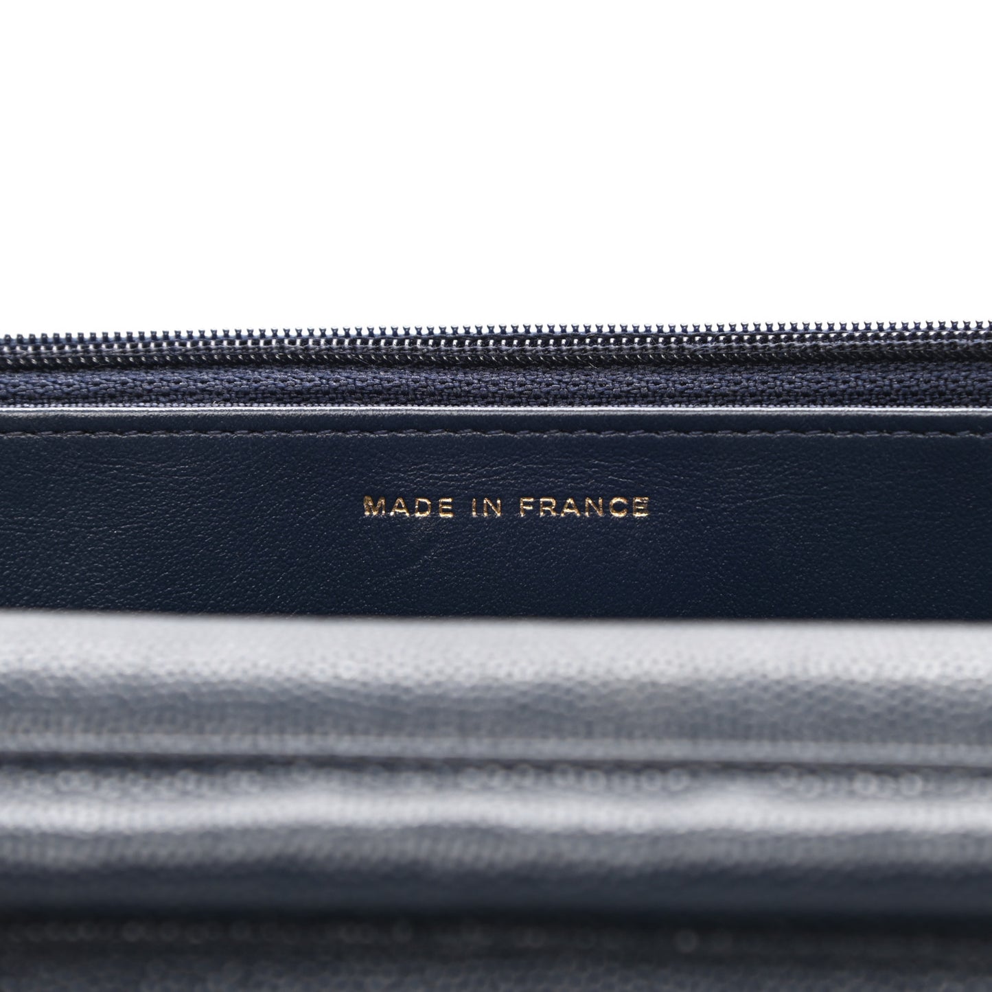 Caviar Quilted Wallet On Chain WOC Navy Blue