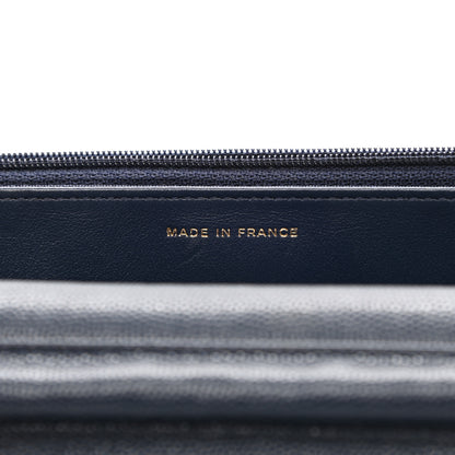 Chanel Caviar Quilted Wallet On Chain WOC Navy Blue 7 of 12