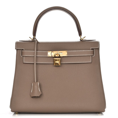 Hermes Togo Kelly Retourne 28 Etoupe 1 of 30