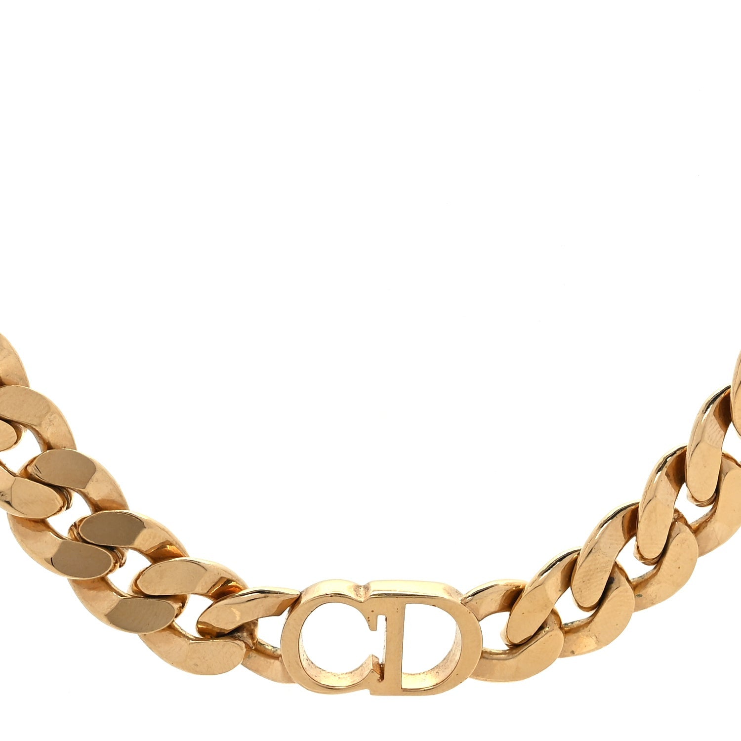 Christian Dior Metal Danseuse Etoile Chain Choker Necklace Gold 2 of 5