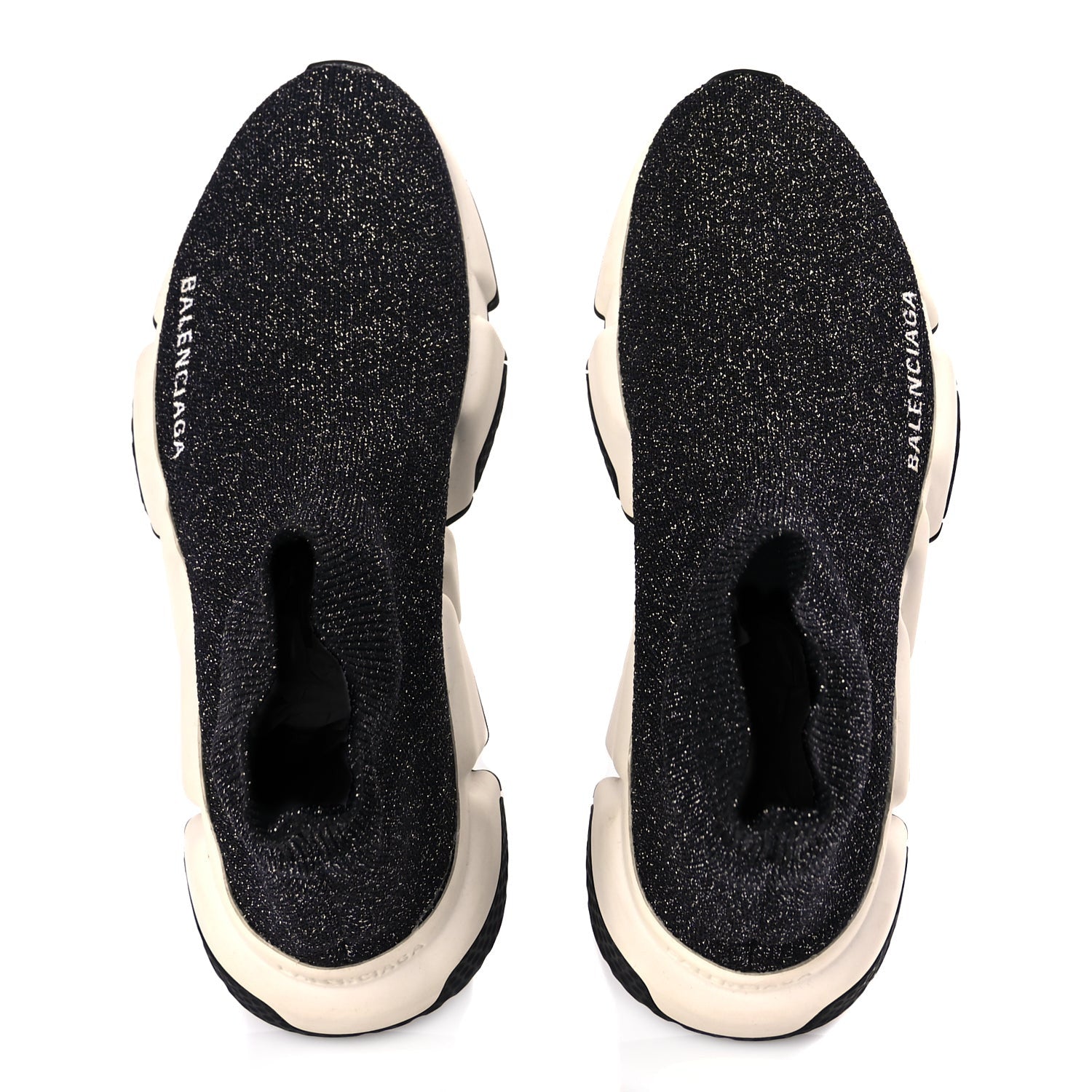 Balenciaga Knit Metal Womens Speed Sneakers 35 Black 2 of 8