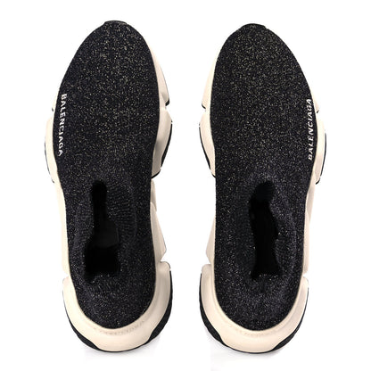 Balenciaga Knit Metal Womens Speed Sneakers 35 Black 2 of 8
