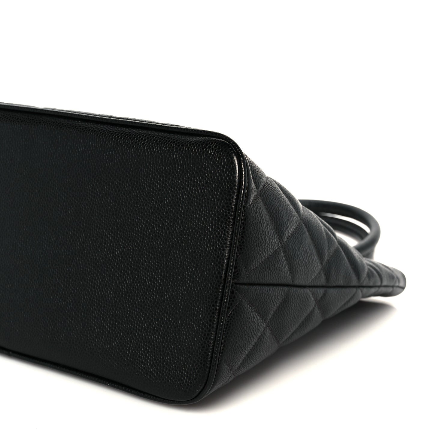 Caviar Quilted Medallion Tote Black