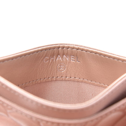 Chanel Goatskin Camellia Embossed Card Holder Light Pink 6 of 9