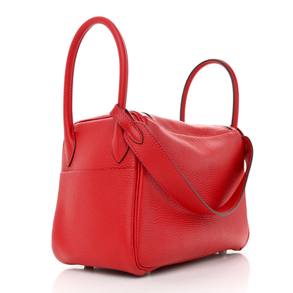 Hermes Taurillon Clemence Lindy 26 Rouge Casaque 3 of 10
