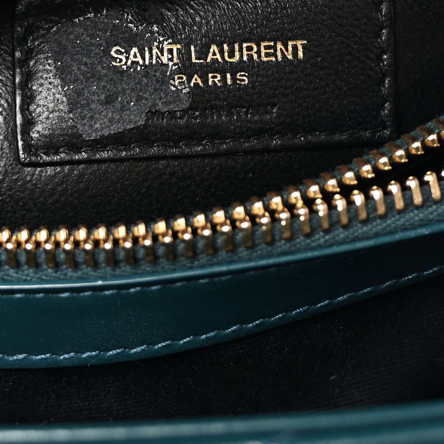 Saint Laurent Calfskin Y Quilted Monogram Small Loulou Chain Satchel Sea Turquoise 6 of 7