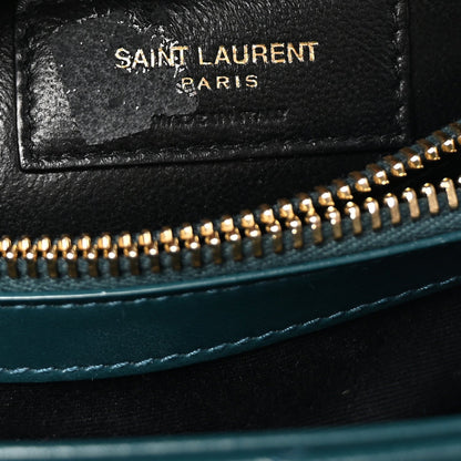 Saint Laurent Calfskin Y Quilted Monogram Small Loulou Chain Satchel Sea Turquoise 6 of 7