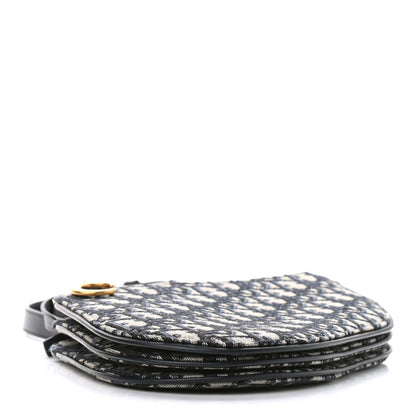Christian Dior Oblique Saddle Pouch With Strap Navy Blue 4 of 8