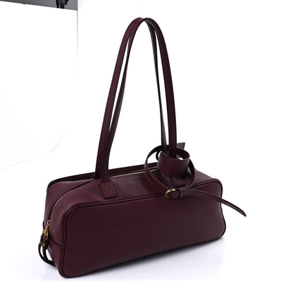 Balenciaga Grained Calfskin Small Carrie Bowling Bag Burgundy 2 of 8