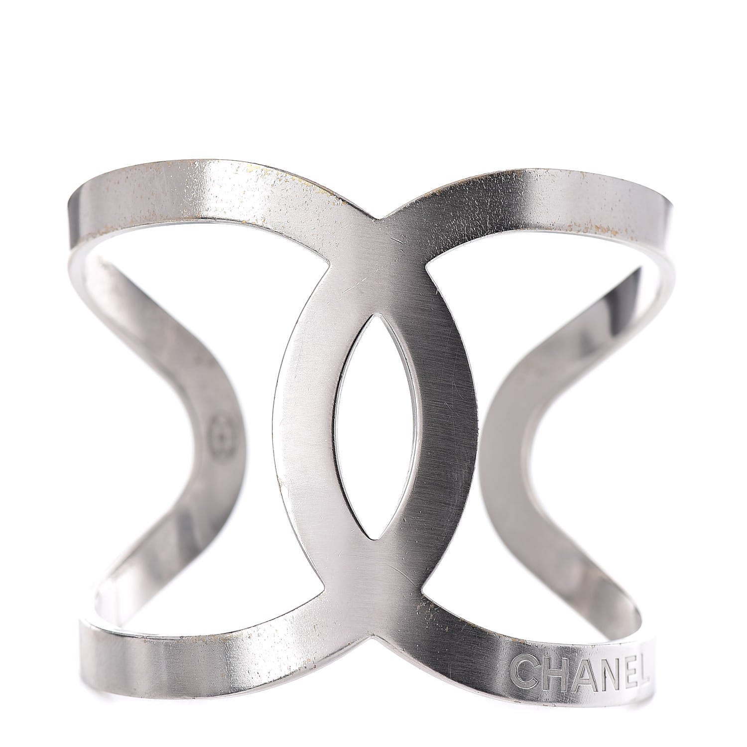 Chanel Metal CC Cuff Silver 1 of 4