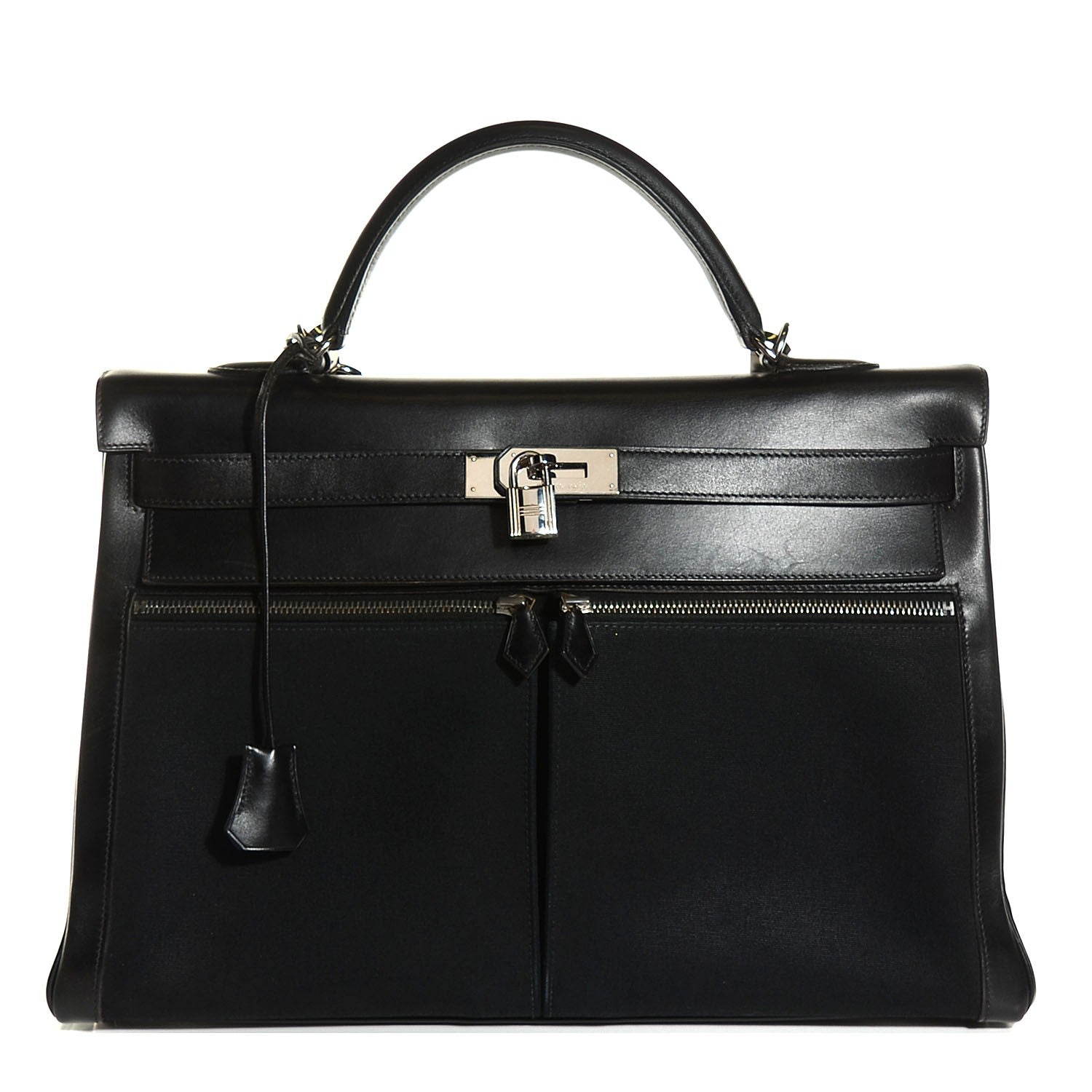 Hermes Box Toile Lakis Kelly 40 Black 1 of 26